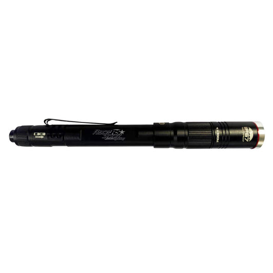 3-Mode Rechargeable LED 350-Lumen Mechanics Pencil Flashlight with 4x Zoom Projector Lens Race Sport Lighting