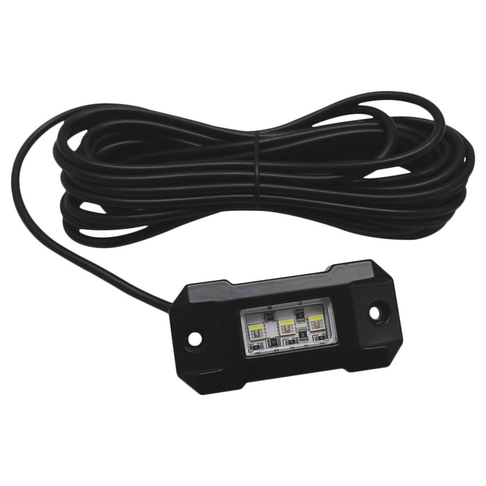 NEW - 12-Volt RGB MultiColor Single High Power LED Rock Light Custom Pod with 15-Feet of 4-Wire Cable