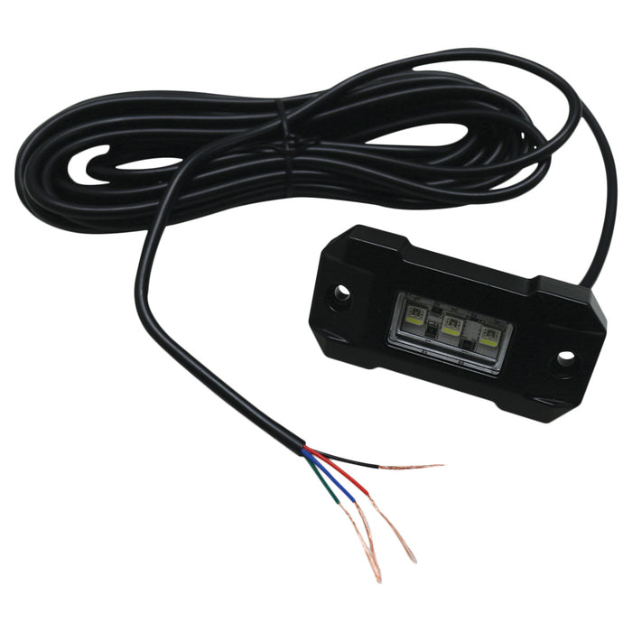 NEW - 12-Volt RGB MultiColor Single High Power LED Rock Light Custom Pod with 15-Feet of 4-Wire Cable