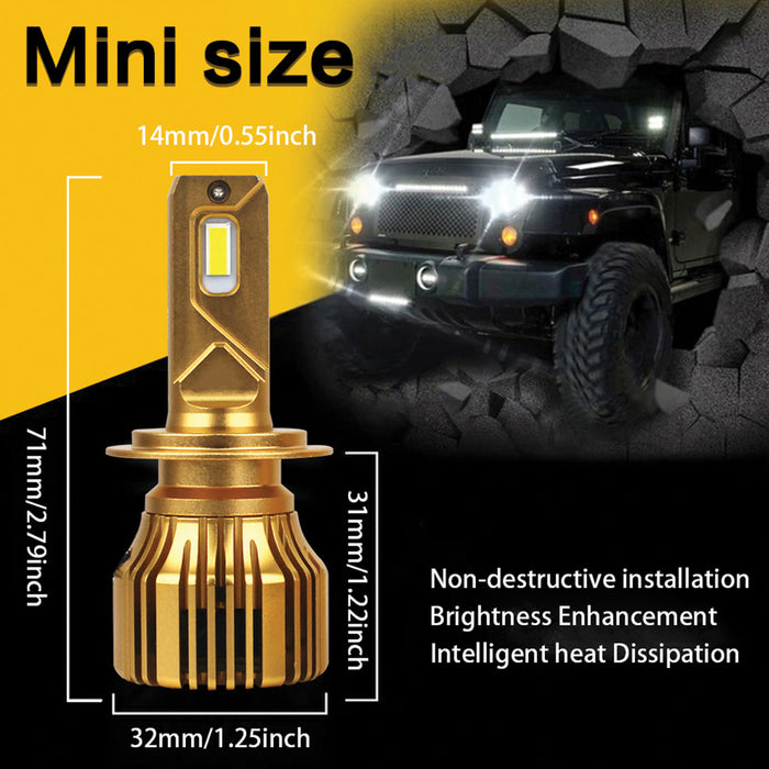 9004 16000-Lumen LED Offroad Headlight Conversion CANBUS Kit: NOVA-LUMEN Series Ultimate Off-Road Lighting Solution for Enthusiasts