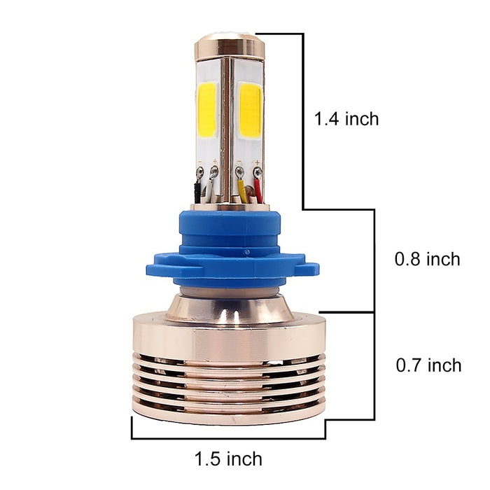 4-Sided Plug-N-Play LED Headlight Kit - 2,500 LUX  (6,000 Lumens) w/ OEM Kelvin  Color