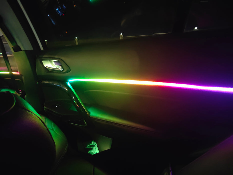 LED Interior Ambient 10-Piece RGBW Multicolor Ultra-Flow Series ColorSmart 2-Door Vehicle Complete Kit