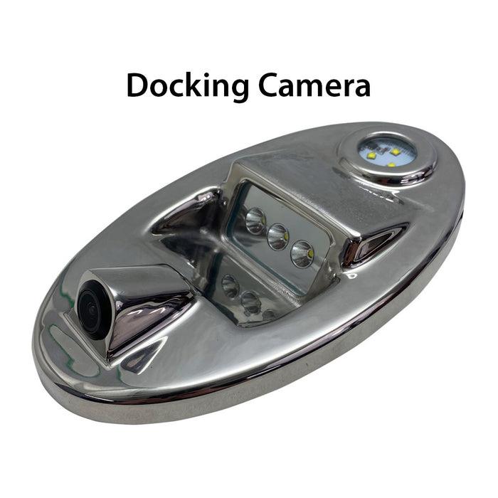 Kit of 1 RS4LEDDL Pro Grade Front and Side Sight LED 316 Stainless Steel Dock Light + 1 RSCCLED3 Camera LED Combo Front and Side LED 316 SS Docking light