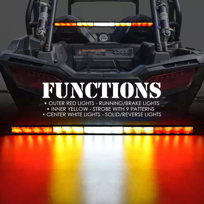 6-Function UTV High Performance Chase Rear Projector Light Bar with 9 Strobe Patterns