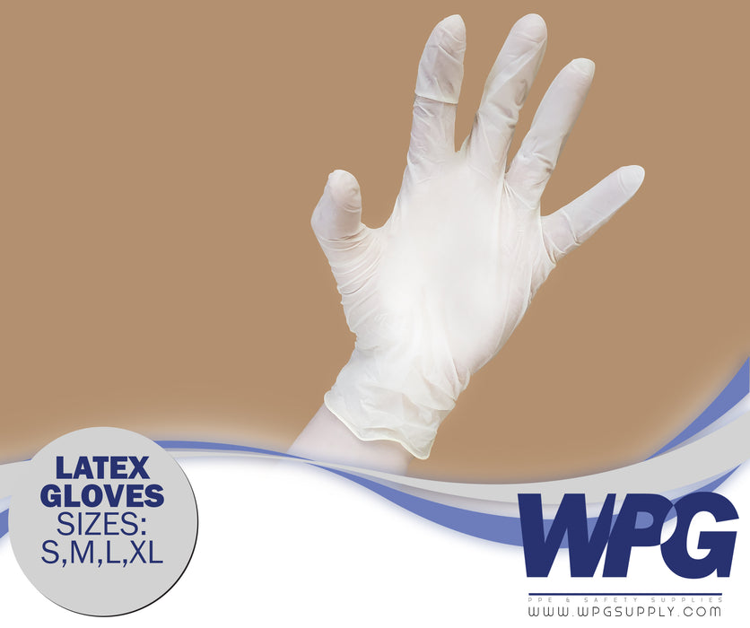 Box of Medium Latex Safety Gloves Top Buy 100 Per Box (50) Pairs