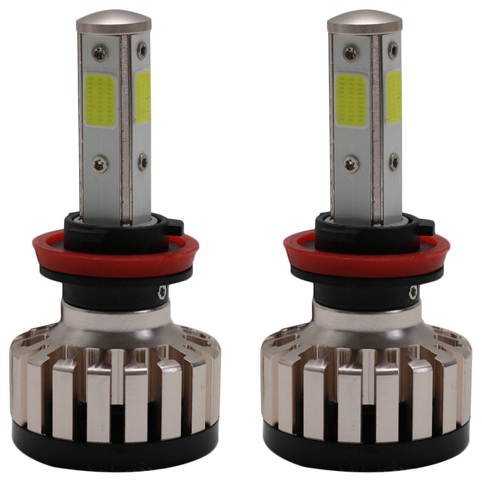 H11 4-Sided Plug-N-Play LED Headlight Kit - 2,500 LUX  (6,000 Lumens) w/ OEM Kelvin Color