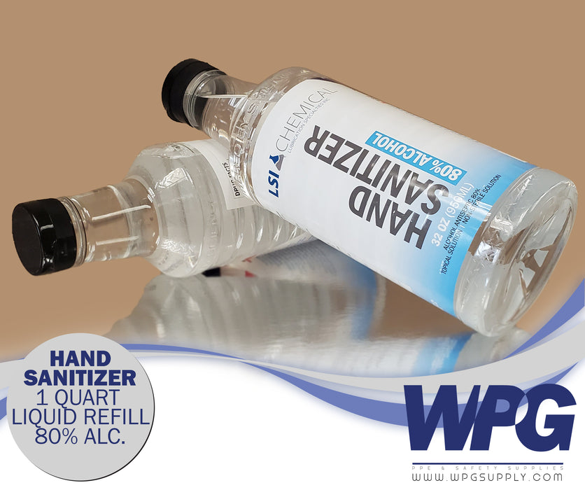 1-Quart / 32-ounces LIQUID Spray Hand Sanitizer for refill stations or Pump Sprayers (each)