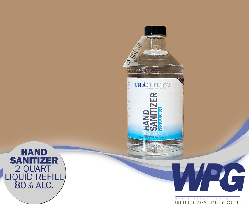 2-Quart / 64-ounces LIQUID Spray Hand Sanitizer for refill stations or Pump Sprayers (each)