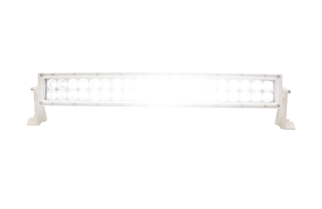 22.5 inch Marine Grade Wrap Around White Shell Dual Row Light Bar with 120-Watt 40 x 3W High Intensity  LED