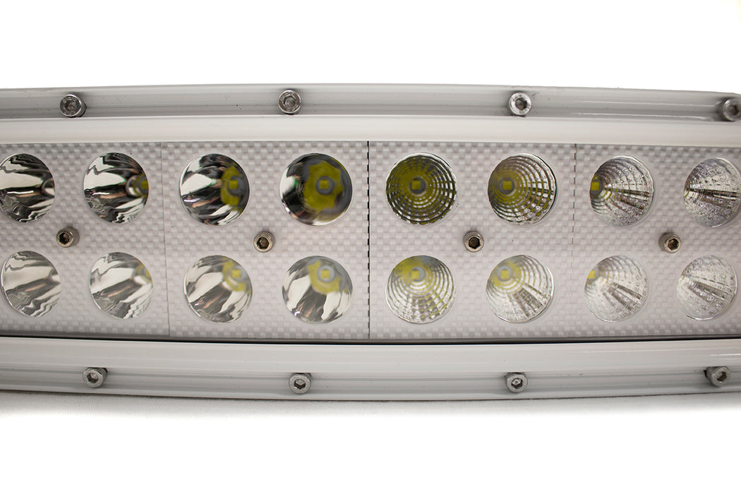 New - 42.5inch Marine Grade Wrap Around White Shell Dual Row Light Bar with 240-Watt 80 x 3W High Intensity  LEDs