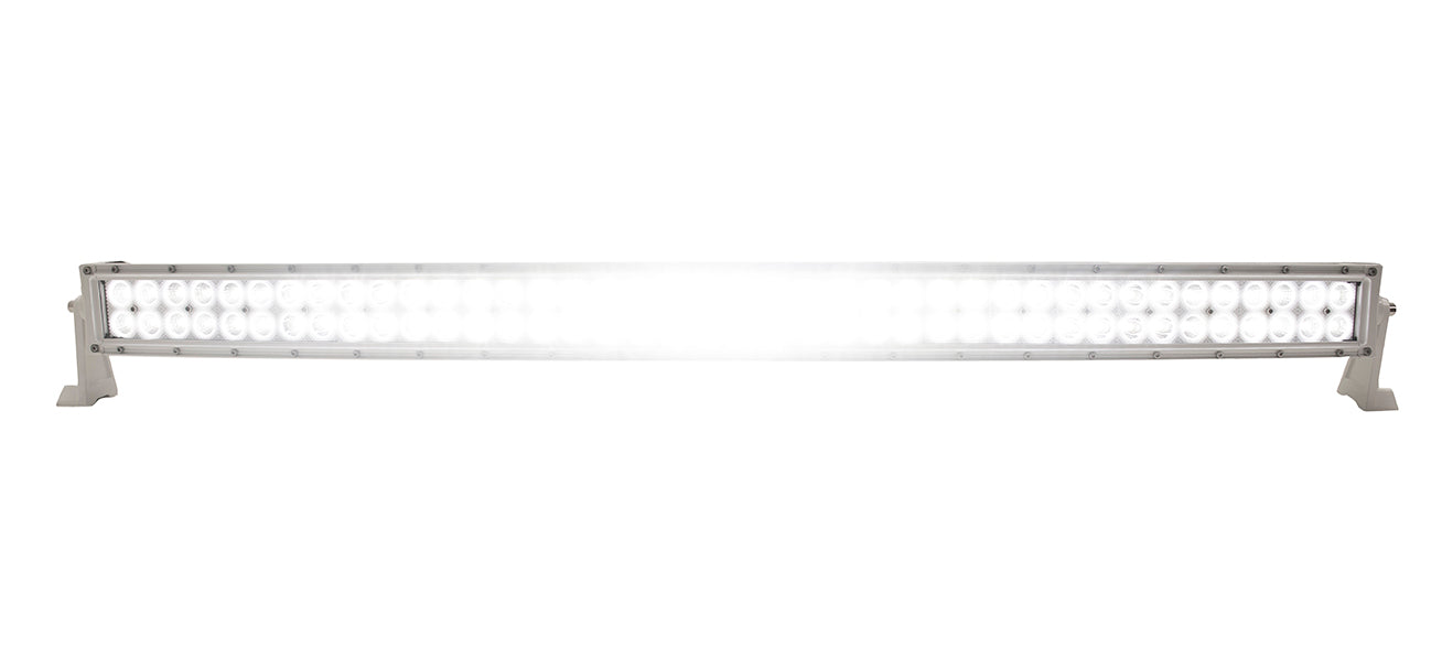 New - 42.5inch Marine Grade Wrap Around White Shell Dual Row Light Bar with 240-Watt 80 x 3W High Intensity  LEDs
