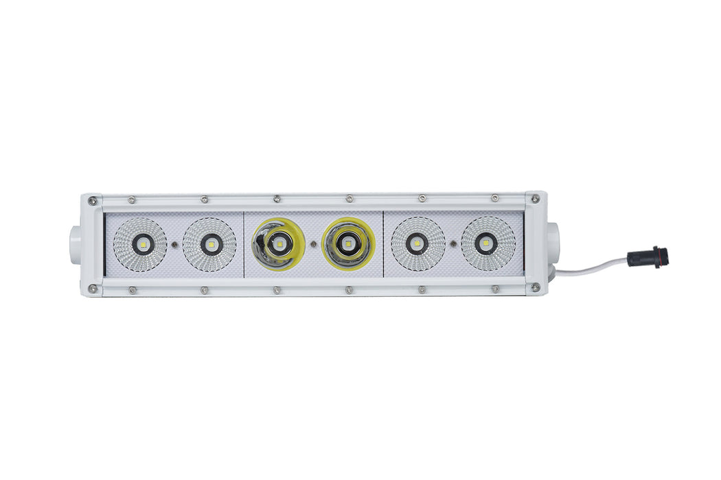 14.5inch Marine Grade Single Row Straight Light Bar with 60-Watt 6  x 10W High Intensity OSRAM LEDs