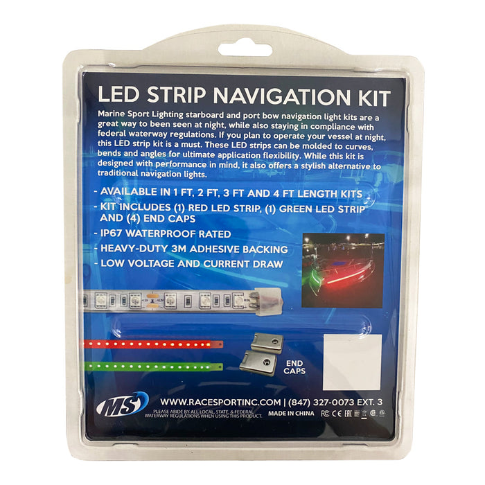 Boat and Marine  Vessel 24in LED Strip Starboard and Port sidelight Nav kit (2FT)