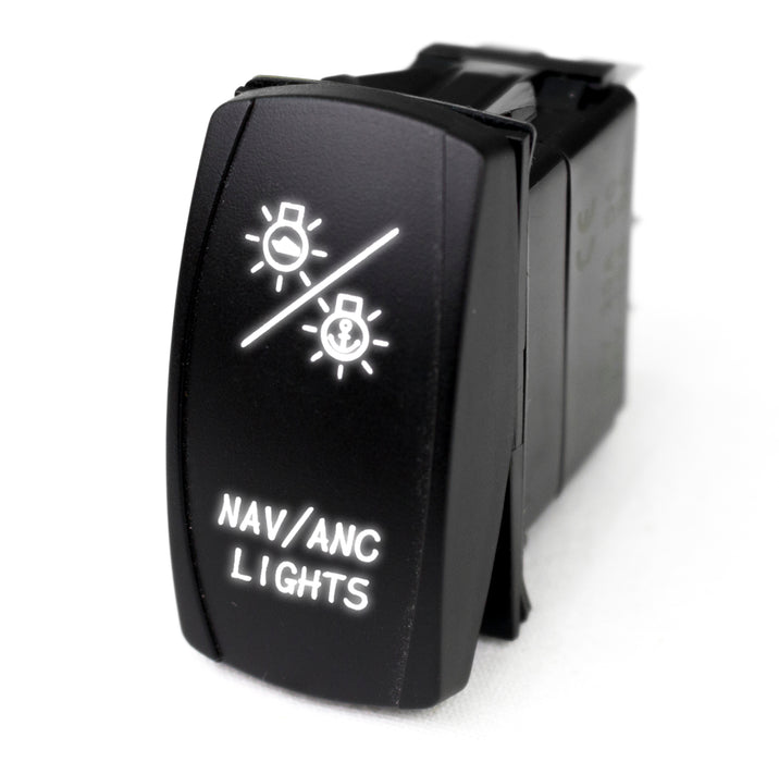 Marine Sport LED Rocker Switch w/ White LED Radiance (NAV Lights)