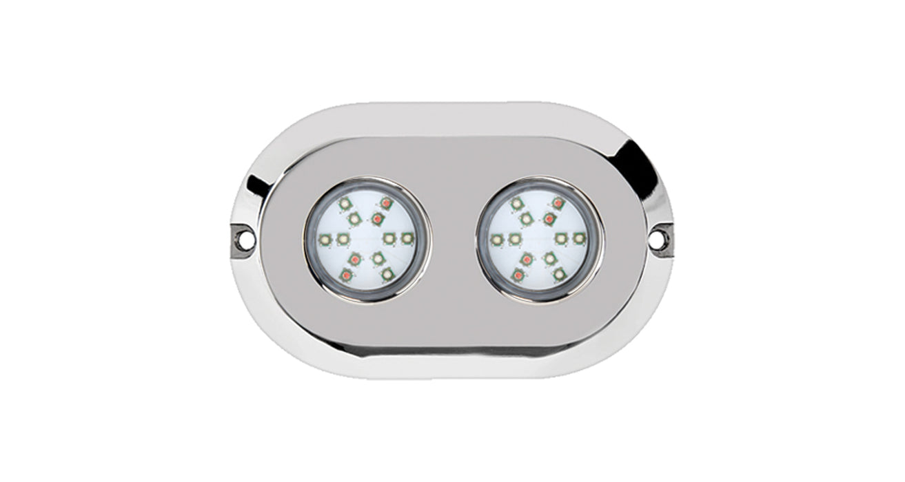 HydroBLAST 2-POD Underwater 120 Watt LED Lighting System - Marine 316 Stainless Steel - RGB Multi-Color