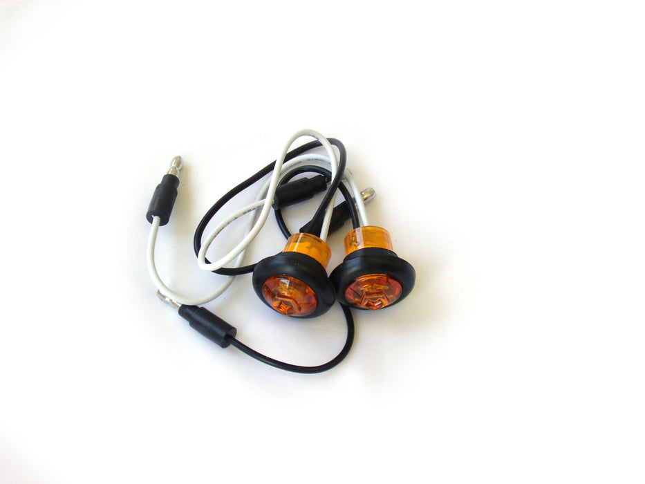 Truck and Trailer LED .75in Round Amber (w/ Grommet) (Come in Pairs)