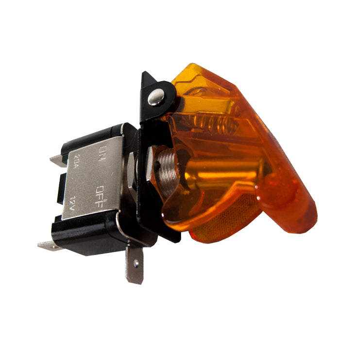 Yellow LED 12-Volt Toggle Switch with Translucent Yellow Toggle Cover Race Sport Lighting