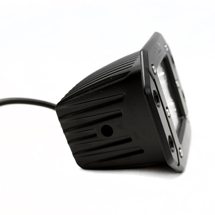BLACK SHELL - Flush Mountable 18Watt 6-LED High-Powered 3x3 LED Spot Light with White L.E.D.