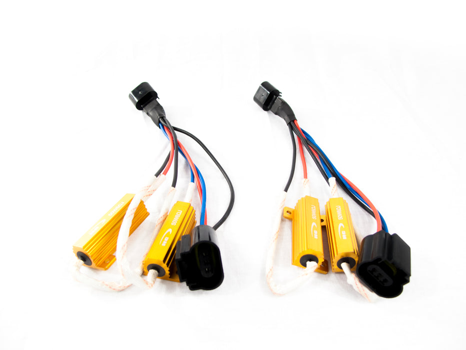 H13 Plug-&-Play Interface Cable w/ 2 resistors (Pair)