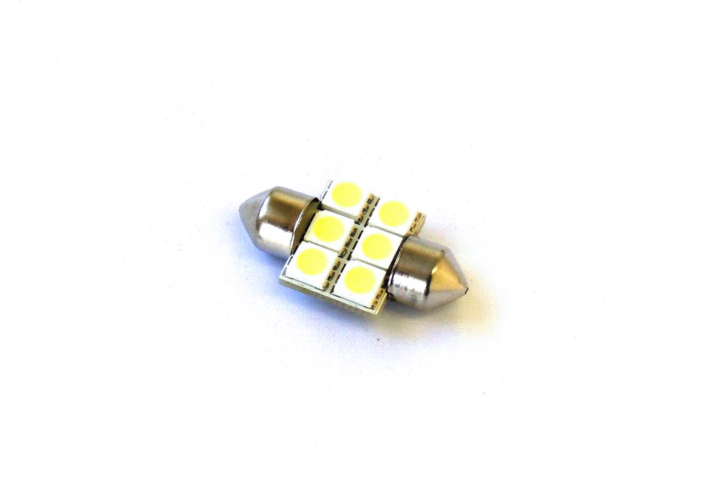 31mm 5050 LED 6 Chip Bulbs (White) (Individual)
