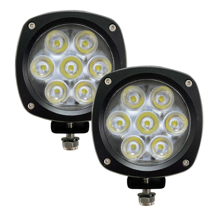 Professional Grade HD Series  4.3in Round LED Spot Light (Pair) with Dual Output Harness included