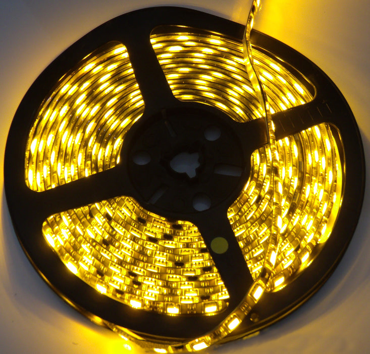 16ft (5M) 5050 LED Strip (Yellow) - Tape Strip Reel Custom Lighting System