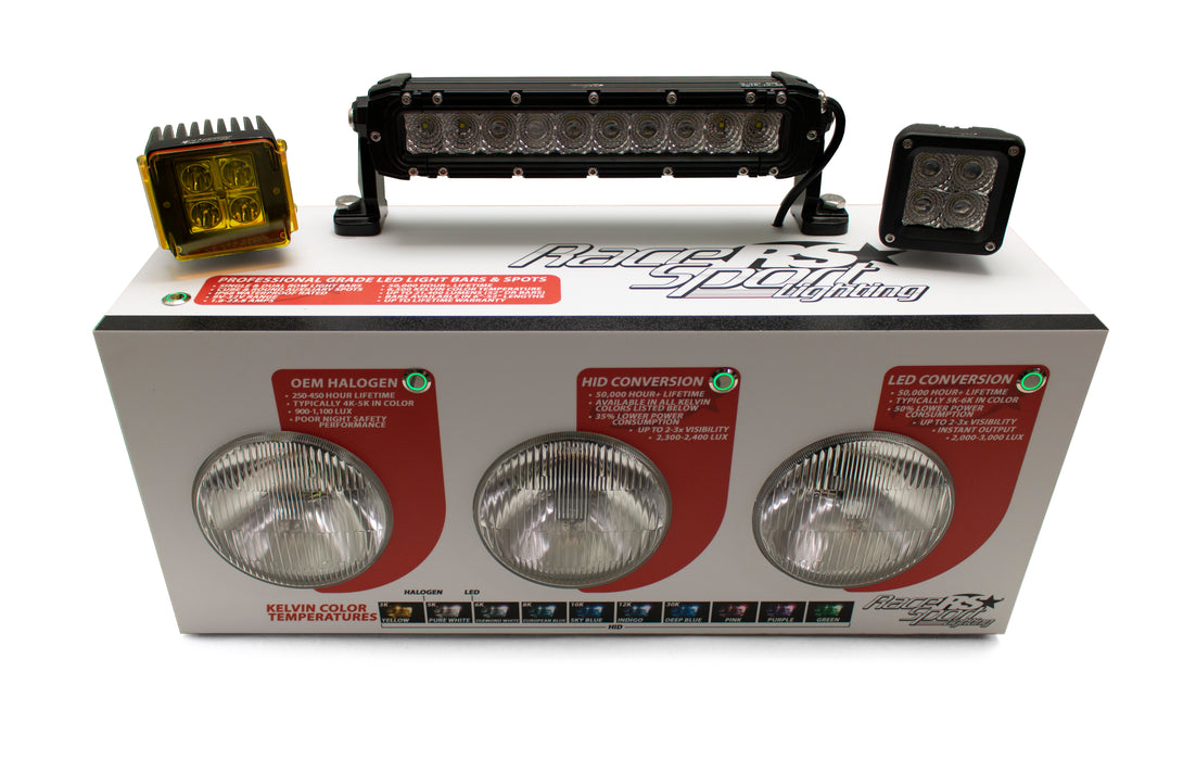 HID & LED Headlight/LED Light Bar & Spot Countertop Display