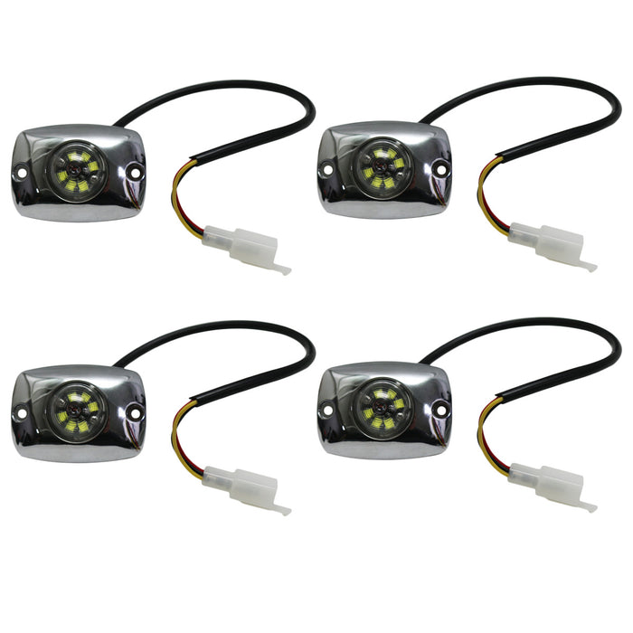 4-LED Hi-Power Strobe Lighting Kit With Brain Unit and Multiple Mounting Options (White)