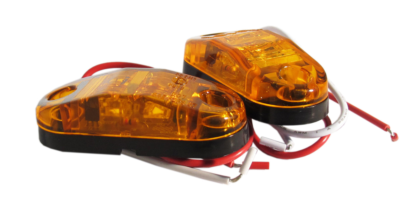 Truck and Trailer LED 2.5x1in 12V LED Marker Strobe (Amber) (Come in Pairs)