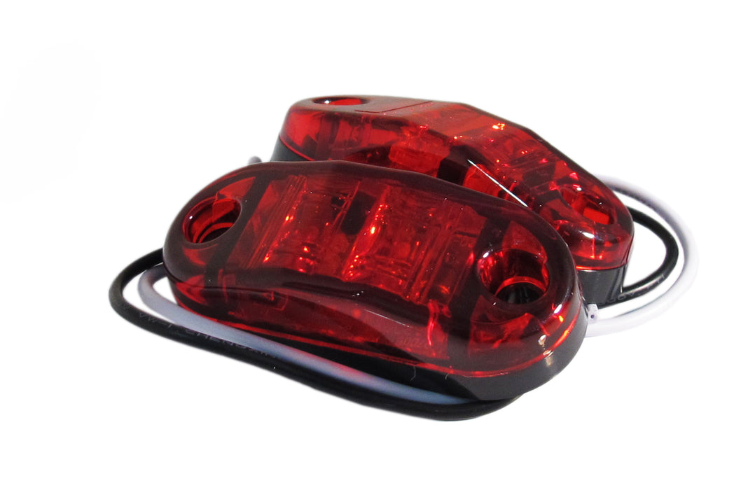 Truck and Trailer LED 2.5x1in 12V LED Marker Strobe (Red) (Come in Pairs)