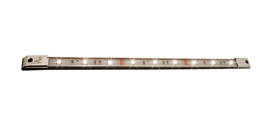 13.75 inch White LED Ultra Bright Accent Weatherproof Light Bar Strip with Aluminum Mounting Channel Ultra Series - USA Made Race Sport Lighting