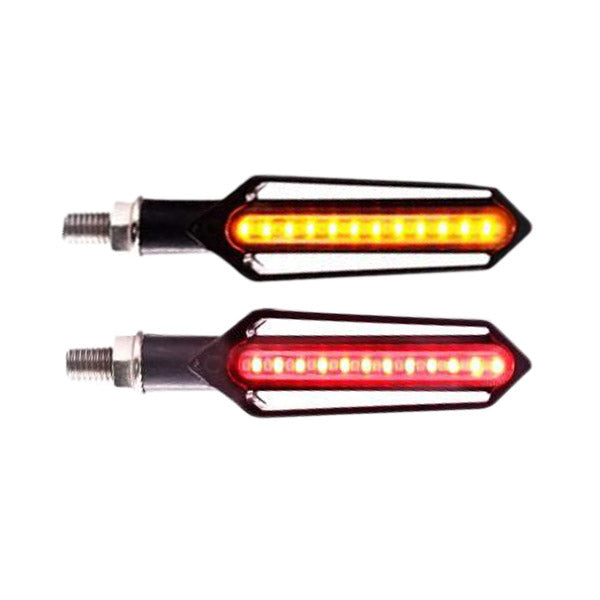NEW - Motorcycle RED / AMBER Road Safety Brake and Turn Signal combo LED Lighting Kit IP67 for rear of bike