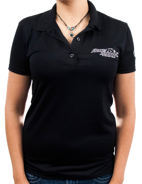 Large -  Ladies Performance Race Sport® Lighting Jersey Sport Shirt (Black)