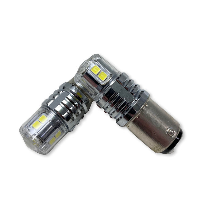 1157 LED Replacement Bulbs with New 3030 diode technology and corrosion proof cover - AMBER LED PNP Series