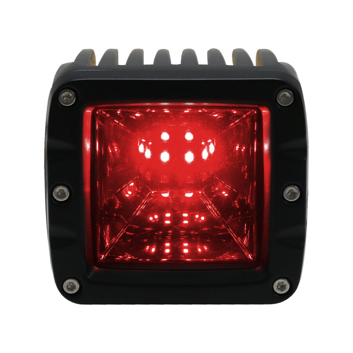 Race Sport® Lighting 2-Function LED Cube style Back light - White/Red - White Hi-Power Reverse / Red Brake