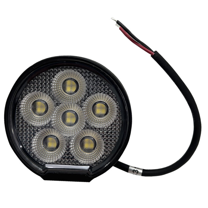 3-inch 24-Watt Round IQ Series Auxiliary LED Flood Beam Light - Industrial Grade Quadruplex Optical System