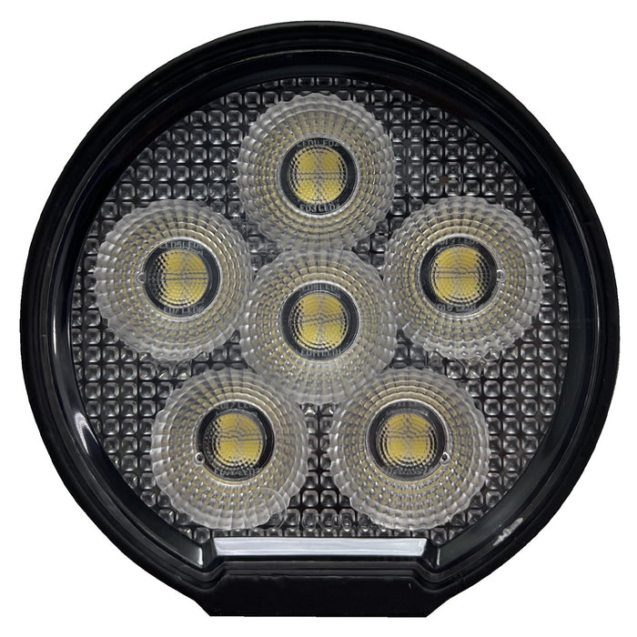 3-inch 24-Watt Round IQ Series Auxiliary LED Flood Beam Light - Industrial Grade Quadruplex Optical System
