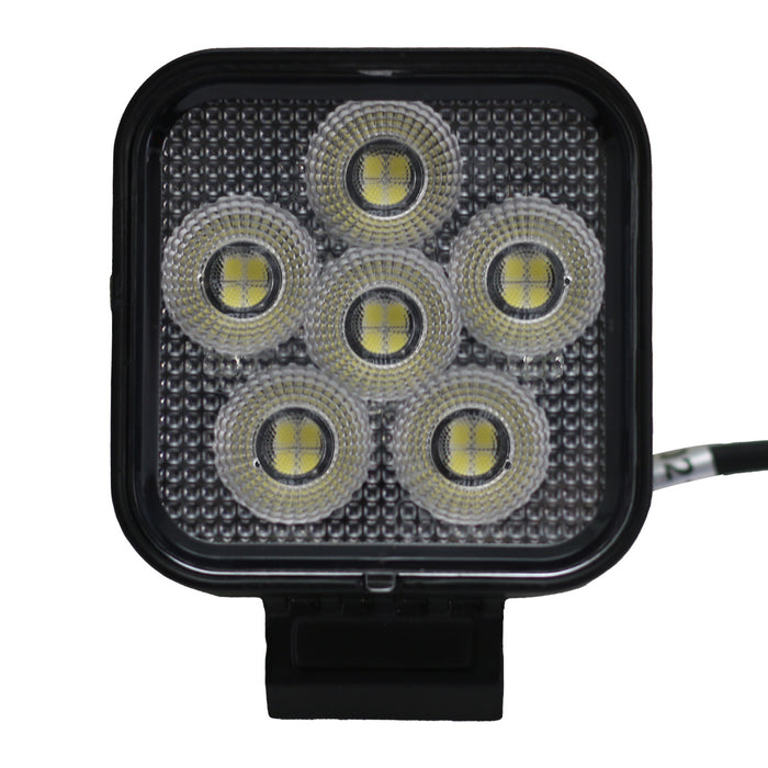 3-inch 24-Watt Square IQ Series Auxiliary LED Flood Beam Light - Industrial Grade Quadruplex Optical System