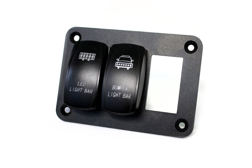 Race Sport® Aluminum Rocker Switch Mounting Panel for (3) Rocker Switches