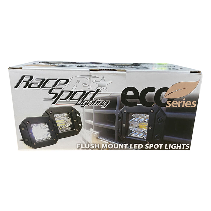 ECO-LIGHT LED High Power FLUSH MOUNT Style Auxiliary Light Kit (Sold as Pairs)