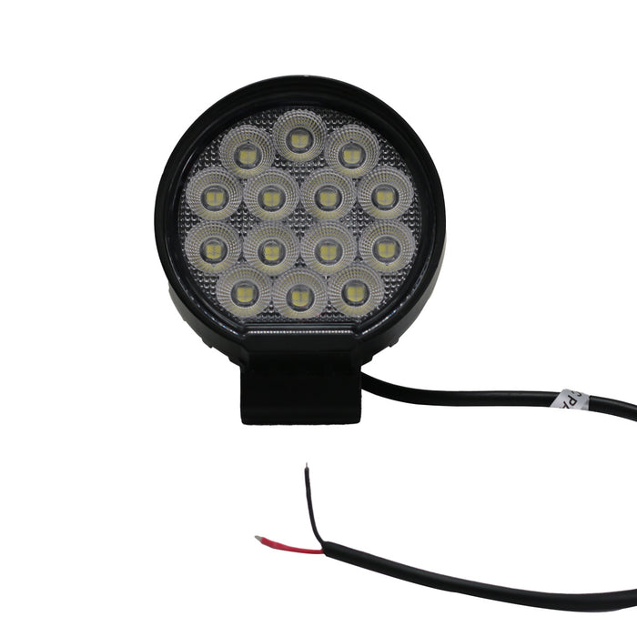 4.5-inch 56-Watt Round IQ Series Auxiliary LED Flood Beam Light - Industrial Grade Quadruplex Optical System