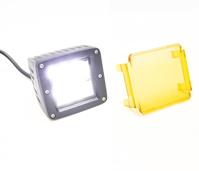 Street Series 3x4in 24W 6-LED  Cube Spot Light w/ Optional Amber Cover (Sold in Pairs)