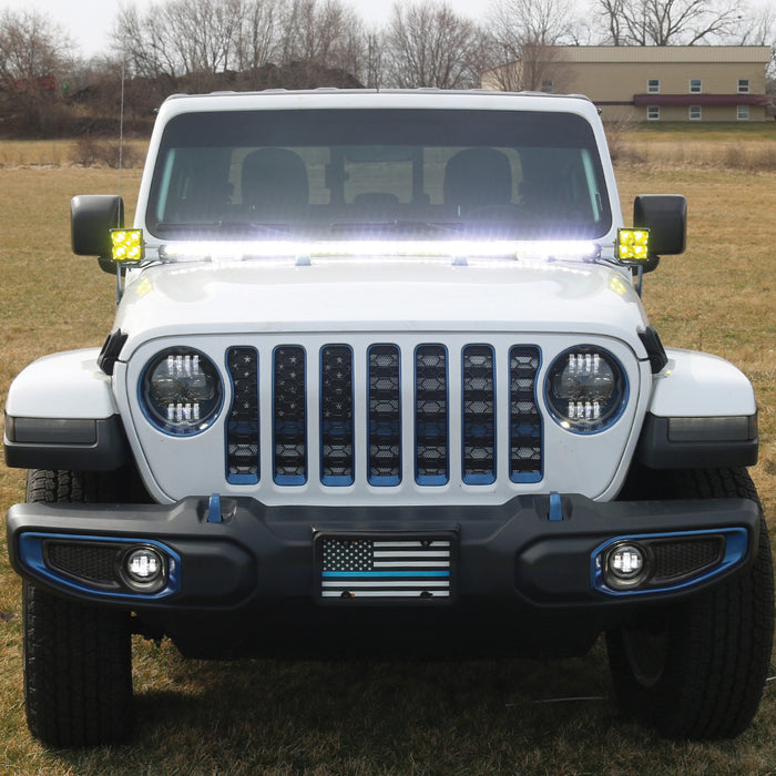 9in LED Headlights & 4in Fog Light RGBW Chasing Combo Kit For 2018+ Jeep JL And JT Race Sport Lighting