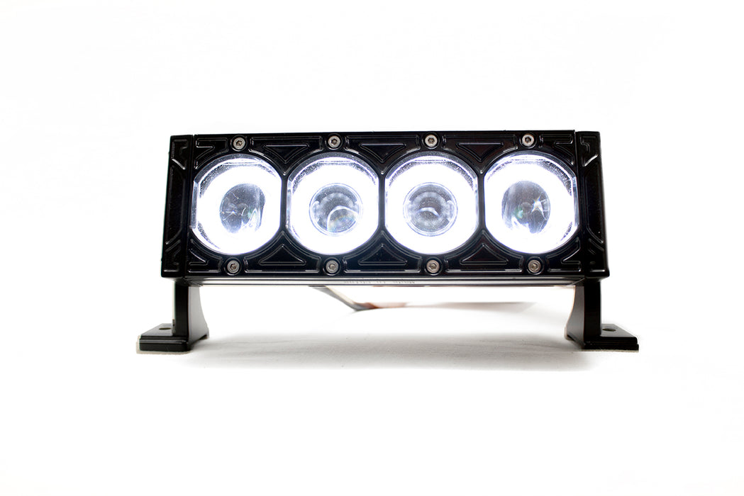 HALO-DRL Series 40W/2,400LM 8in LED Light Bar w/ Individual Halo DRLs (10.625in Mount to Mount)