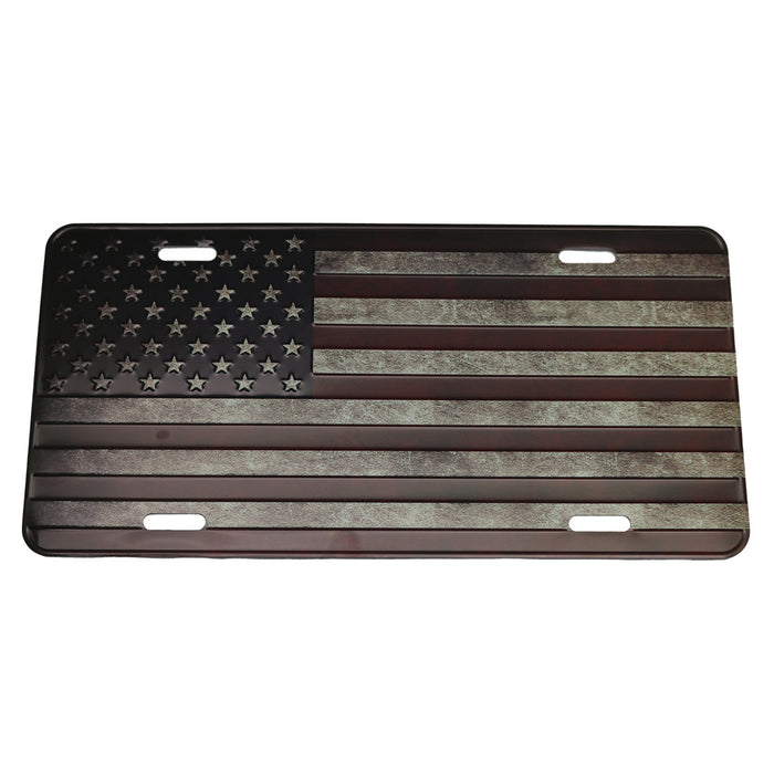 Red, White and Blue American Flag Front License Plate Limited Edition Race Sport Lighting