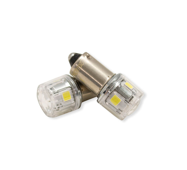 BA9S OEM size LED Replacement Bulbs with New 3030 diode technology and corrosion proof cover - AMBER LED PNP Series