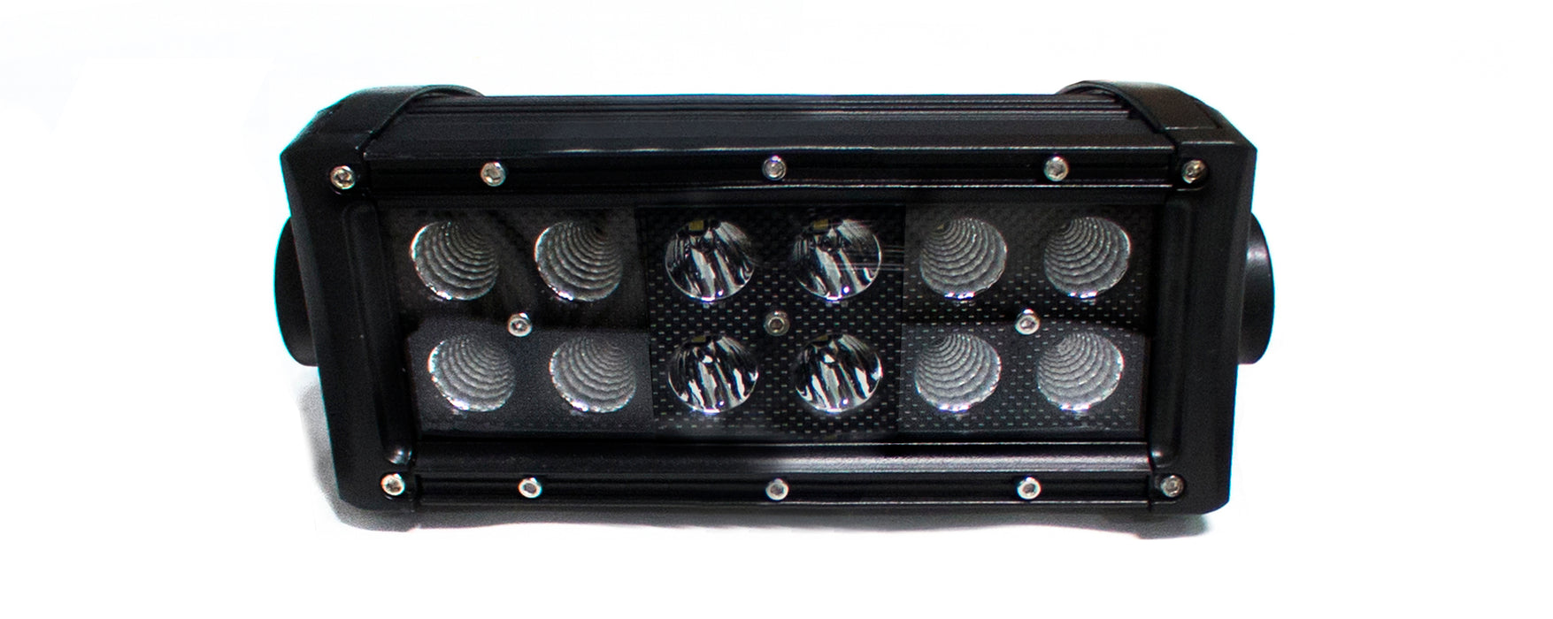 BLACKED OUT® Series 7.5in Straight, Double Row, Silver Combo-Flood/Beam Straight Hi Performance Light Bar 36w