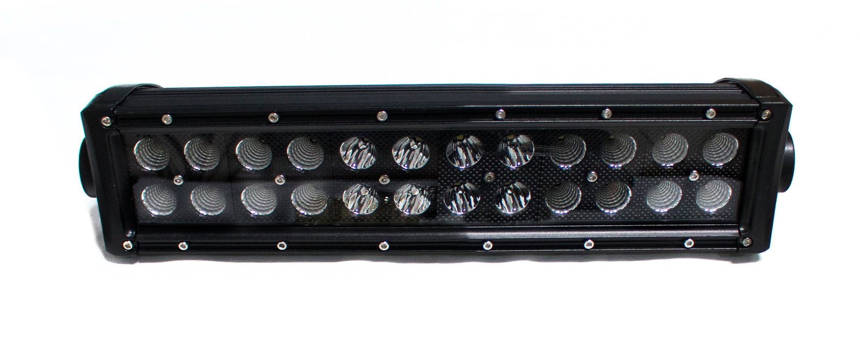 BLACKED OUT® Series 15in Straight, Double Row, Silver Combo-Flood/Beam Straight Hi Performance Light Bar 72w