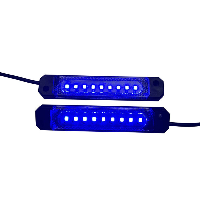 BLUE 72-LED Super-Bright 8-Pod LED Bed Rail Lighting Complete System