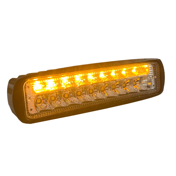NEW - Dual Color White & Amber LED Auxiliary Work Light IP68 - Marker, DRL, and spot in one